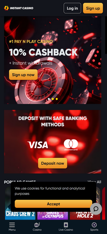 Avis sur Instant Online Casino, bonus de bienvenue et sélection de jeux